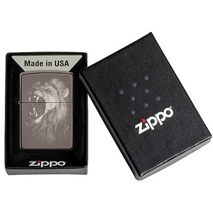 Зажигалка Zippo Lion Design Black Ice® 49433