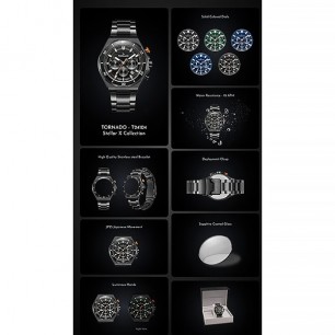 Мужские наручные часы Tornado T24104-SBSB