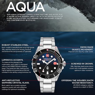 Швейцарски часы SWISS MILITARY Aqua SMWGH2200302